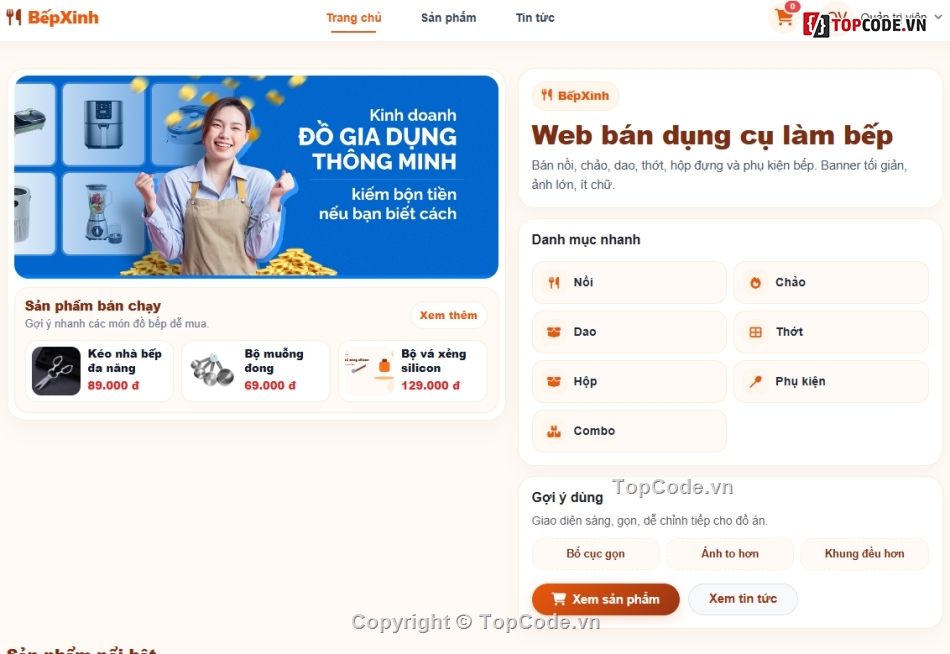 dụng cụ làm bếp,web bán dụng cụ,code dụng cụ bếp